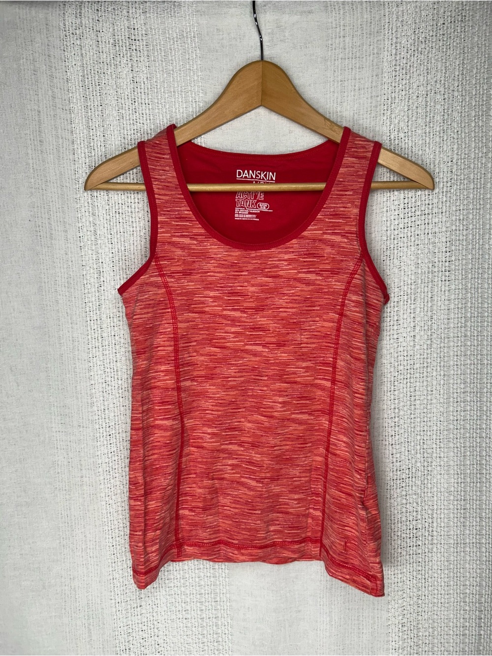Danskin Red Space-Dye Athletic Tank